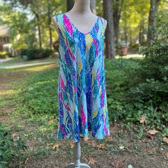 Lilly Pulitzer 🏝️ Blythe Feather Print Dress l, EUC, Large - Picture 3 of 9